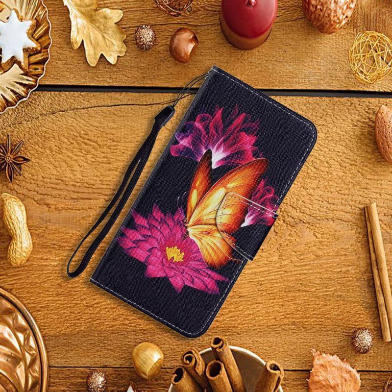 δερματινη Κάλυμμα Samsung Galaxy S20 FE Πεταλούδα Και Λωτός σιλικόνης