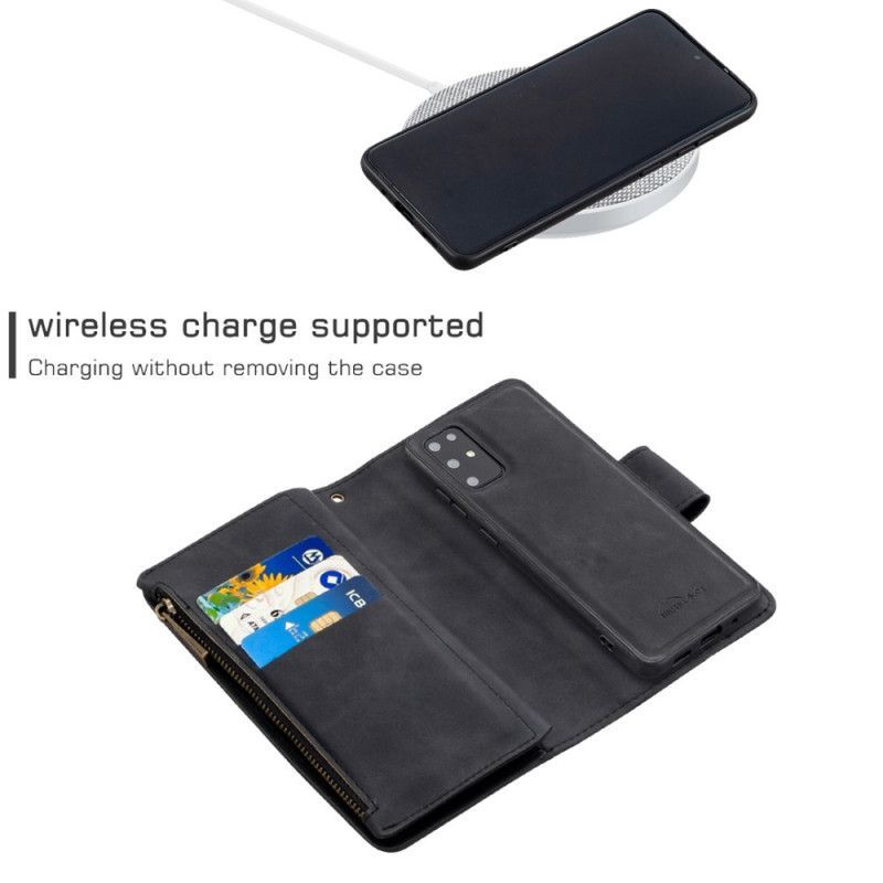 δερματινη Κάλυμμα Samsung Galaxy S20 Plus / S20 Plus 5G Μαύρο Αποσπώμενο Κέλυφος Με Φερμουάρ