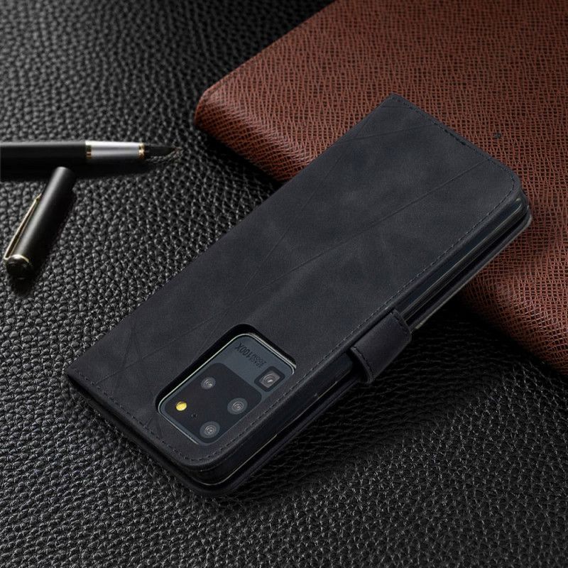 δερματινη Κάλυμμα Samsung Galaxy S20 Ultra Μαύρο Binfen Έγχρωμα Τρίγωνα Πρωτότυπος