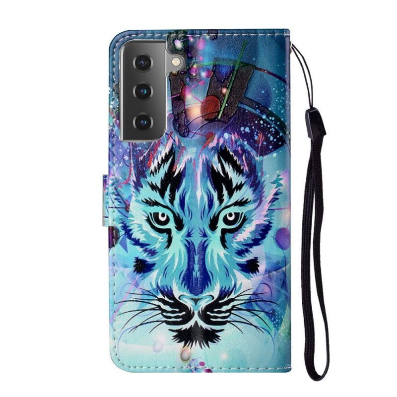 δερματινη Κάλυμμα Samsung Galaxy S21 5G Βασιλιάς Τίγρης