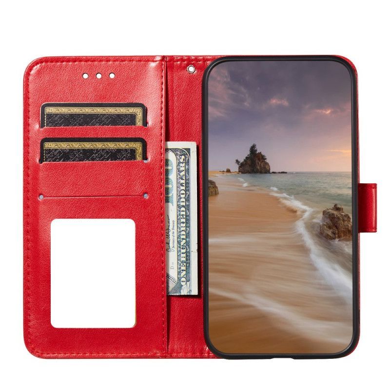 δερματινη Κάλυμμα Samsung Galaxy S21 5G Μαύρο Μοτίβο Λουλουδιών Πεταλούδα Πρωτότυπος