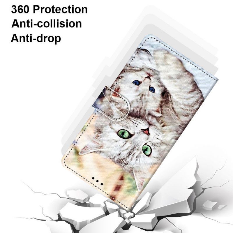 δερματινη Κάλυμμα Samsung Galaxy S21 5G Οικογένεια Γατών