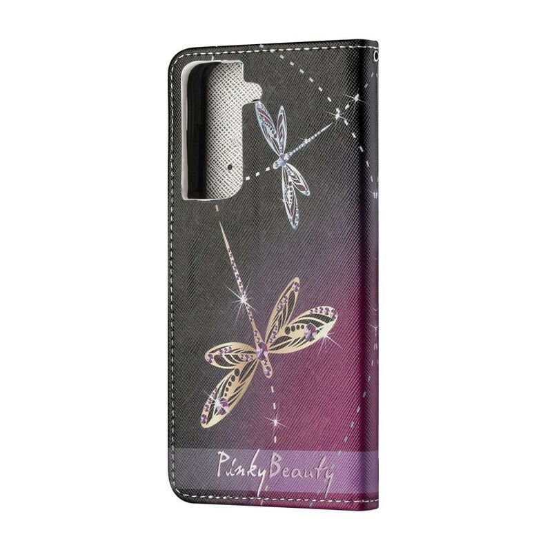 δερματινη Κάλυμμα Samsung Galaxy S21 FE Στρινγκ Λιβελλούλες