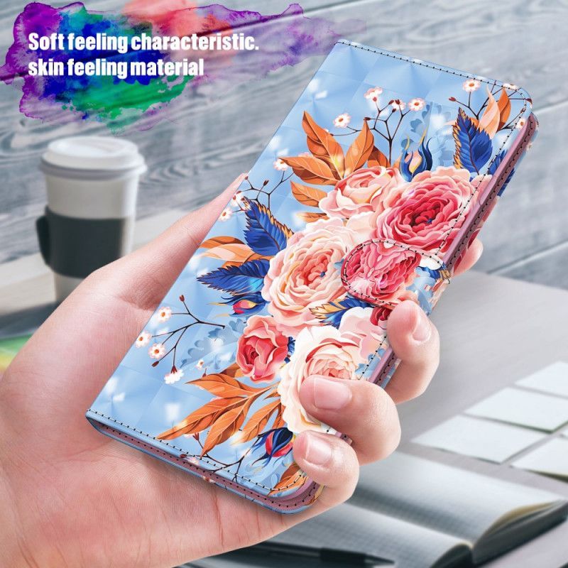 δερματινη Κάλυμμα Samsung Galaxy S21 Plus 5G Κόκκινο Ρομαντικό Ελαφρύ Σημείο Με Λουράκι