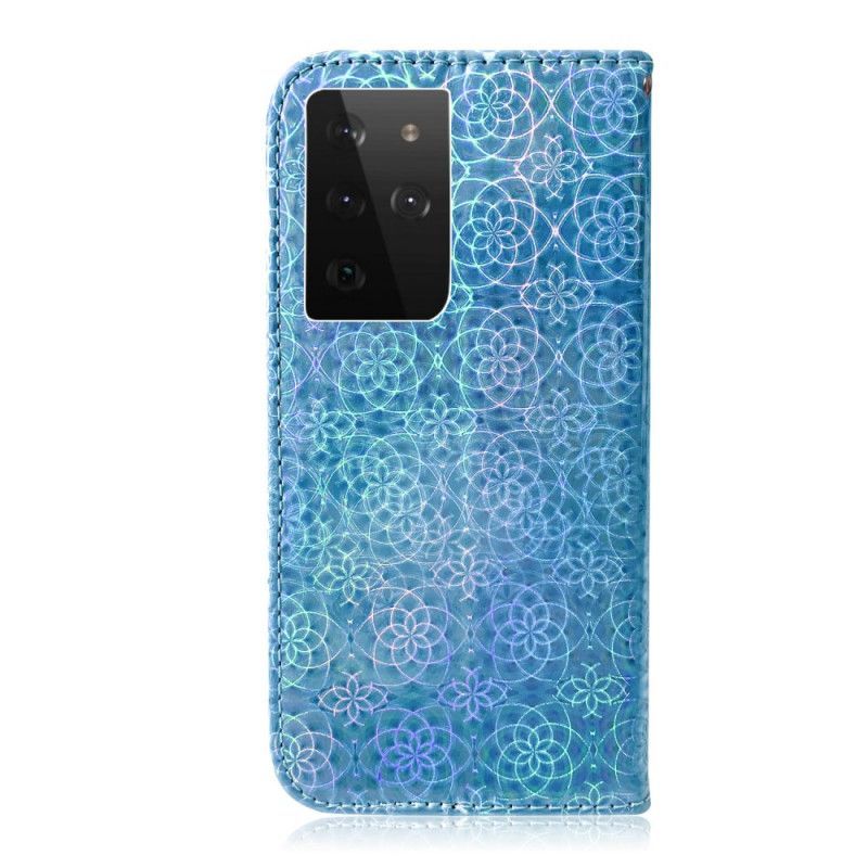 δερματινη Κάλυμμα Samsung Galaxy S21 Ultra 5G Μαύρο Καθαρό Χρώμα σιλικόνης