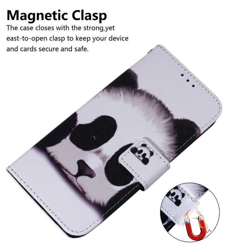 δερματινη Κάλυμμα Samsung Galaxy S21 Ultra 5G Πρόσωπο Panda