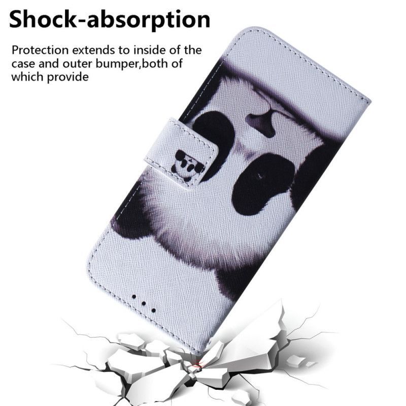 δερματινη Κάλυμμα Samsung Galaxy S21 Ultra 5G Πρόσωπο Panda