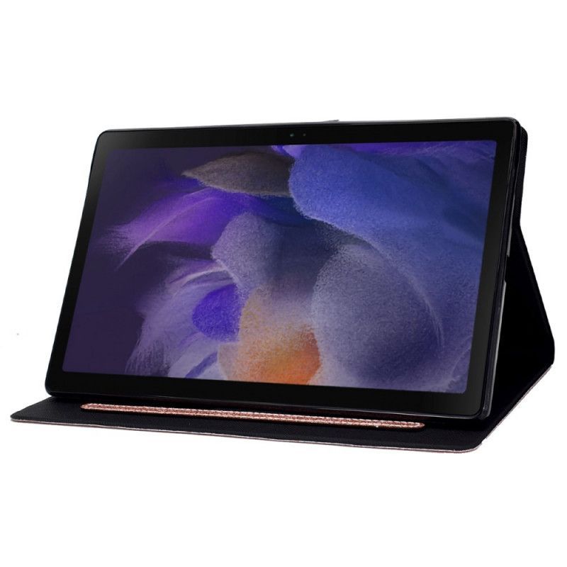 δερματινη Κάλυμμα Samsung Galaxy Tab A8 Ροζ (2021) Εκθαμβωτική Λάμψη σιλικόνης