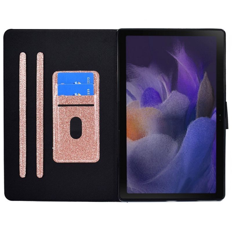 δερματινη Κάλυμμα Samsung Galaxy Tab A8 Ροζ (2021) Εκθαμβωτική Λάμψη σιλικόνης