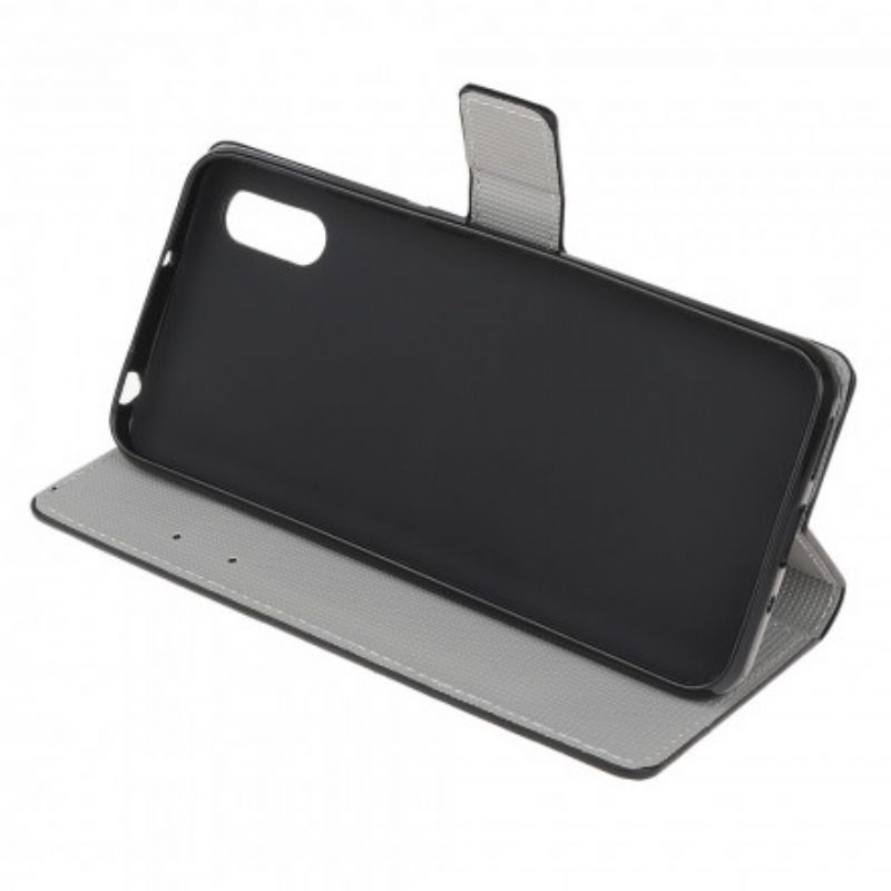 δερματινη Κάλυμμα Samsung Galaxy XCover 5 Ματζέντα Τροπικά Λουλούδια