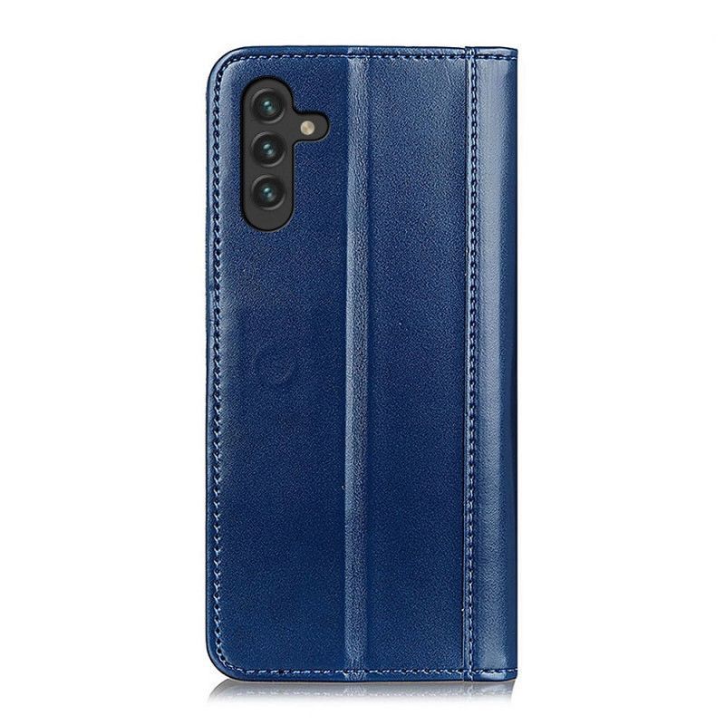 δερματινη θηκη Για Samsung Galaxy A13 5G Μαύρο Γυαλιστερό Σπαστό Δέρμα