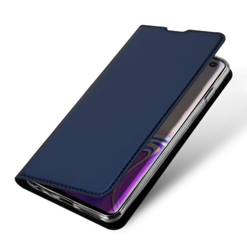 δερματινη θηκη Για Samsung Galaxy S10 Μαύρο Σειρά Πρώτης Κατηγορίας