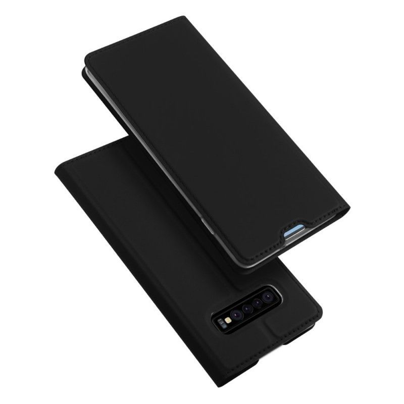 δερματινη θηκη Για Samsung Galaxy S10 Μαύρο Σειρά Πρώτης Κατηγορίας