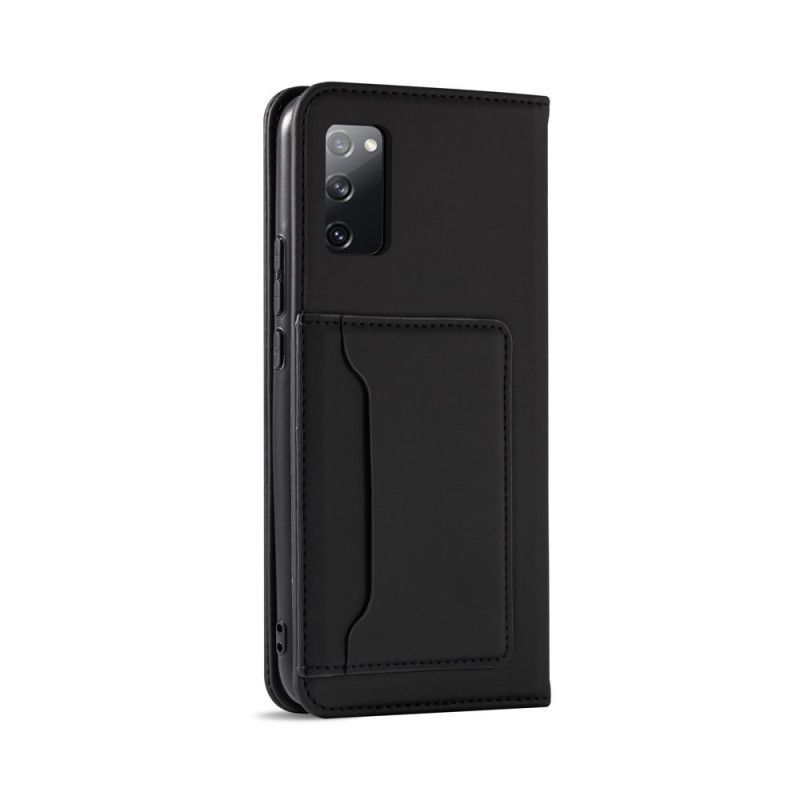δερματινη θηκη Για Samsung Galaxy S20 FE Μαύρο Θήκη Κάρτας Υποστήριξης
