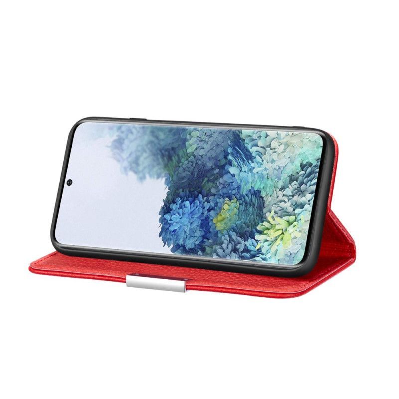 δερματινη θηκη Για Samsung Galaxy S20 Ultra Μαύρο Ultra Chic Ψεύτικο Δέρμα Λίτσι