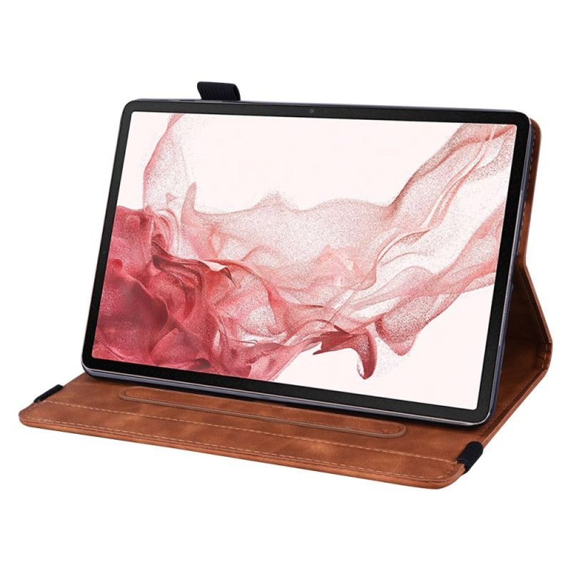 Δερμάτινη Θήκη Κινητού Samsung Galaxy Tab S11 Ultra Θήκες Κινητών Μάνταλα Με Εφέ Σουέτ