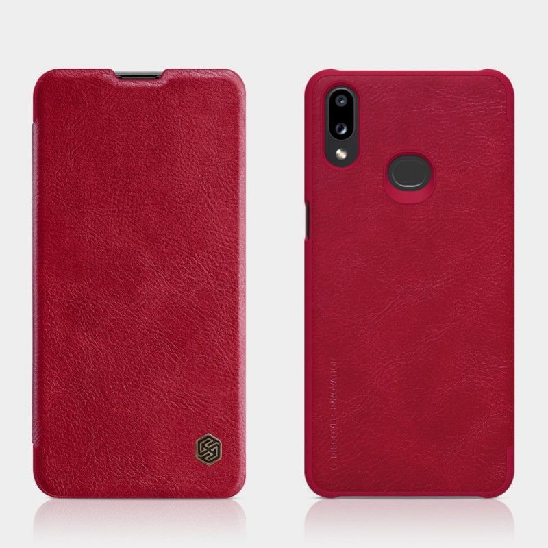 δερματινη θηκη Samsung Galaxy A10s Κόκκινο Nillkin Qin Σειρά