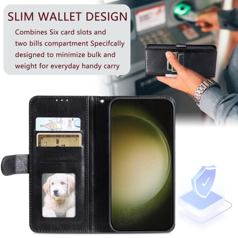 Δερματινη Θηκη Samsung Galaxy A17 4g / 5g 6 Θέσεις Κάρτας Και Κορδόνι