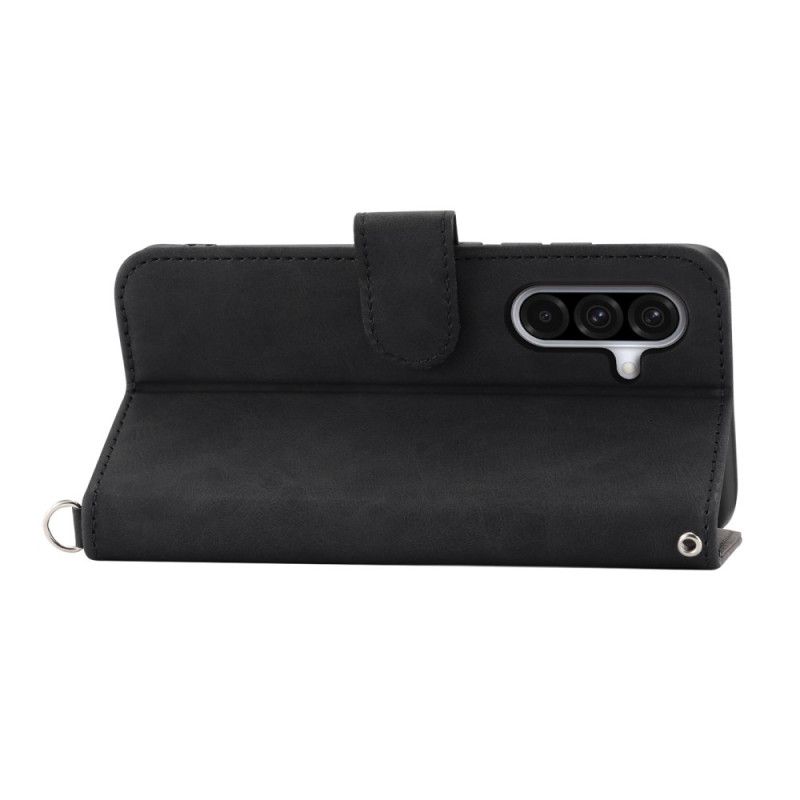 Δερματινη Θηκη Samsung Galaxy A17 4g / 5g Πορτοφόλι Με Εφέ Δαντέλας Και Σουέτ