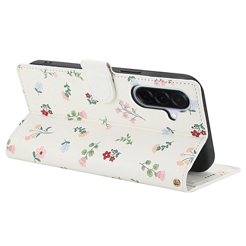 Δερματινη Θηκη Samsung Galaxy A17 4g / 5g Πορτοφόλι Με Λουλούδια