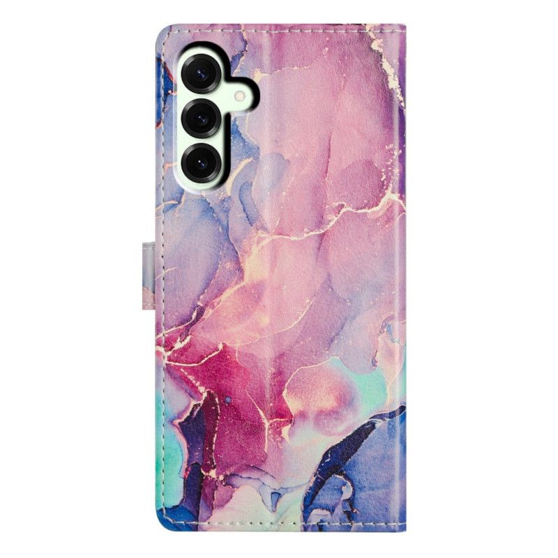 Δερματινη Θηκη Samsung Galaxy A17 4g / 5g Πράσινο Και Ροζ Μάρμαρο