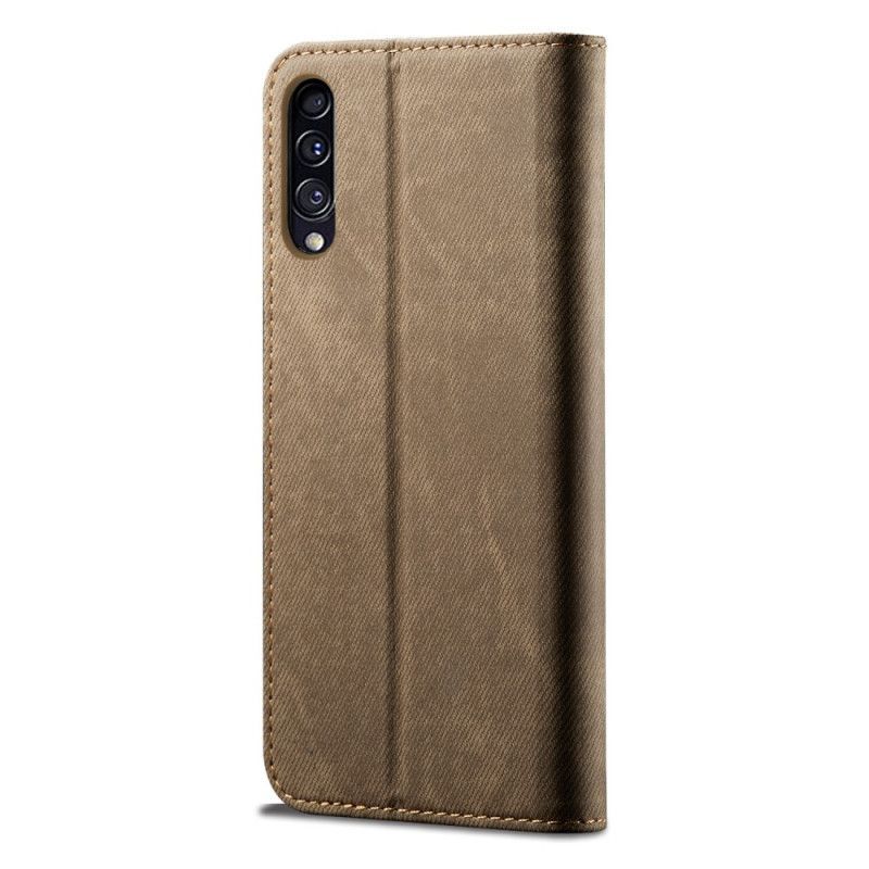 δερματινη θηκη Samsung Galaxy A50 Μαύρο Τζιν Ύφασμα