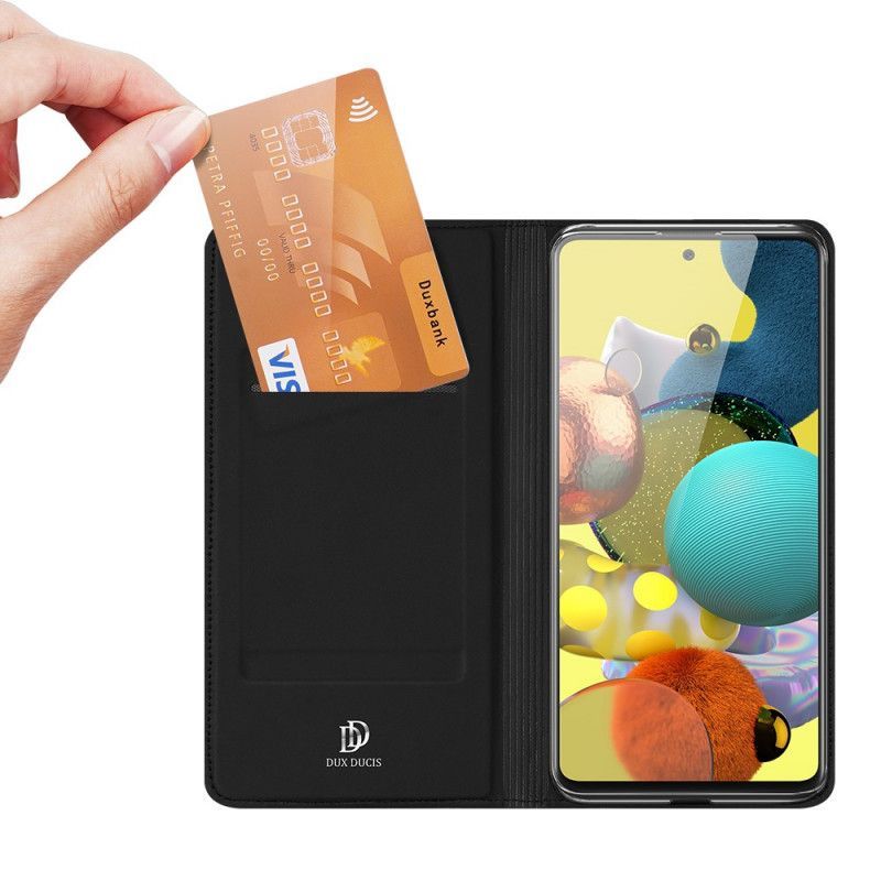 δερματινη θηκη Samsung Galaxy A51 5G Μαύρο Skin Pro Dux Ducis σιλικόνης