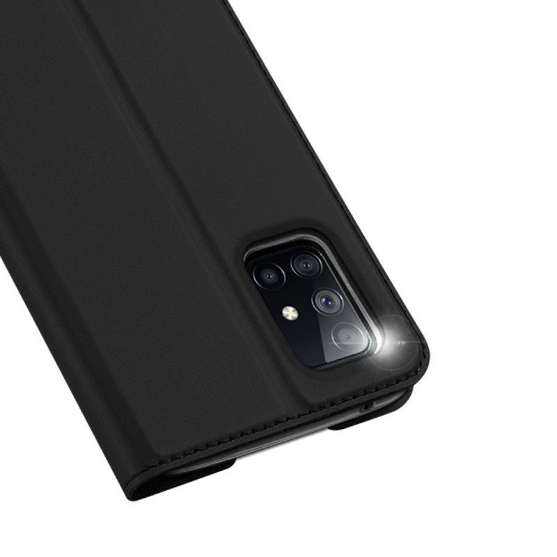 δερματινη θηκη Samsung Galaxy A51 5G Μαύρο Skin Pro Dux Ducis σιλικόνης