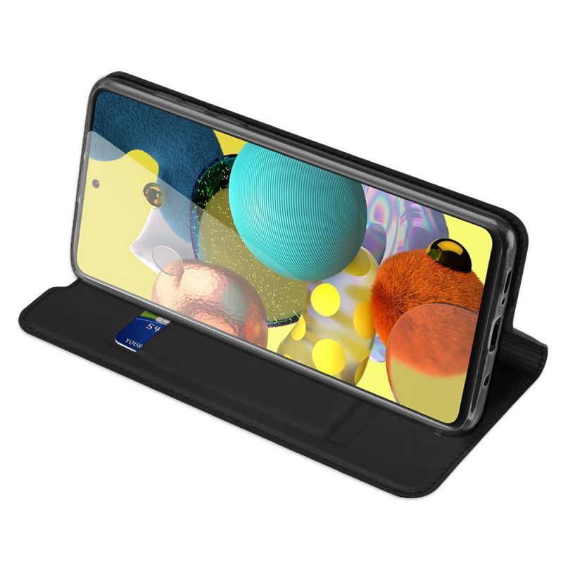 δερματινη θηκη Samsung Galaxy A51 5G Μαύρο Skin Pro Dux Ducis σιλικόνης