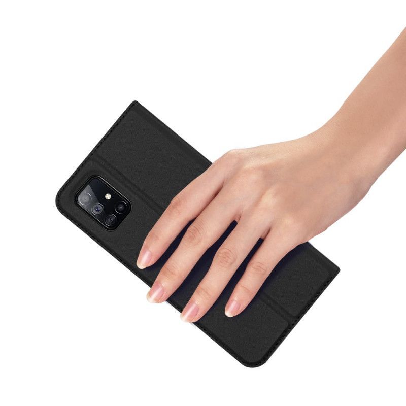 δερματινη θηκη Samsung Galaxy A51 5G Μαύρο Skin Pro Dux Ducis σιλικόνης