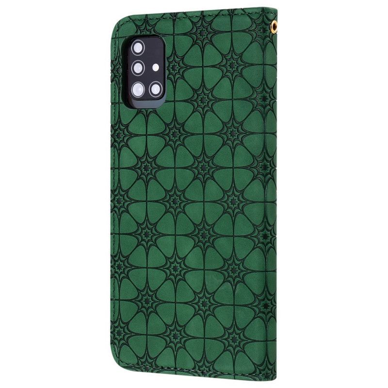 δερματινη θηκη Samsung Galaxy A51 5G Πράσινο Εκτύπωση Αστεριών σιλικόνης