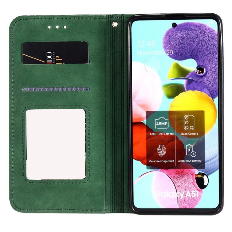 δερματινη θηκη Samsung Galaxy A51 5G Πράσινο Εκτύπωση Αστεριών σιλικόνης