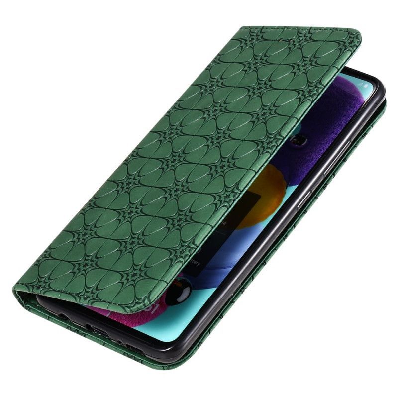 δερματινη θηκη Samsung Galaxy A51 5G Πράσινο Εκτύπωση Αστεριών σιλικόνης