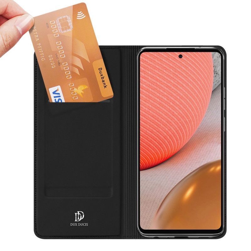 δερματινη θηκη Samsung Galaxy A72 4G / A72 5G Μαύρο Skin Pro Dux Ducis