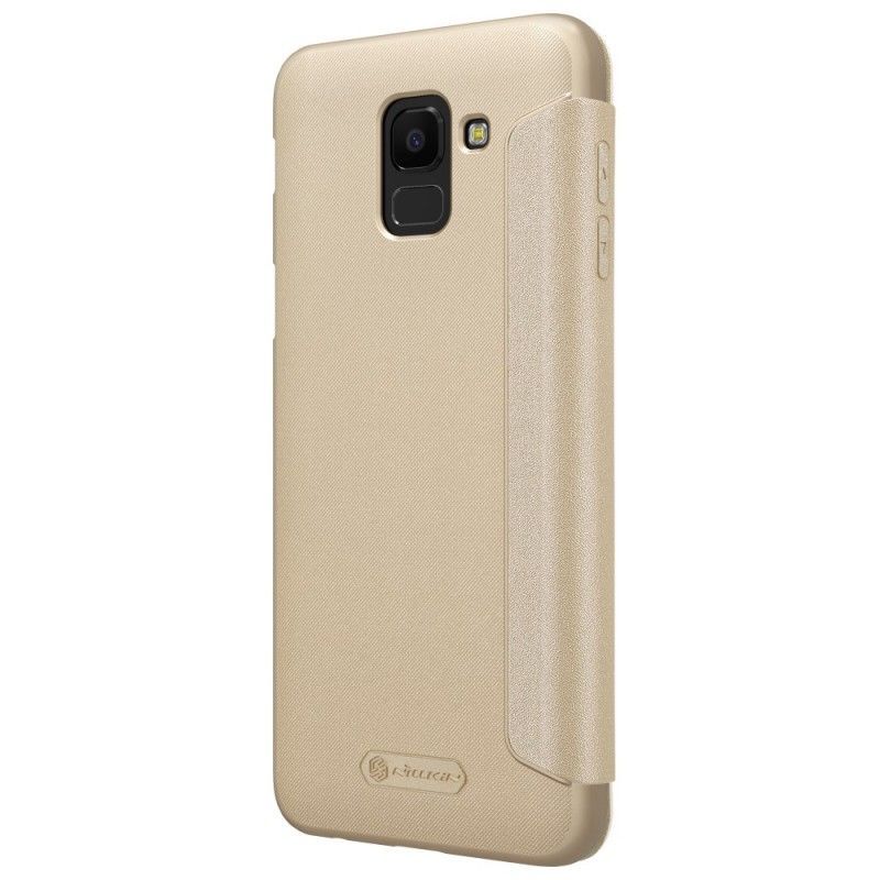 δερματινη θηκη Samsung Galaxy J6 Μαύρο Nillkin σιλικόνης
