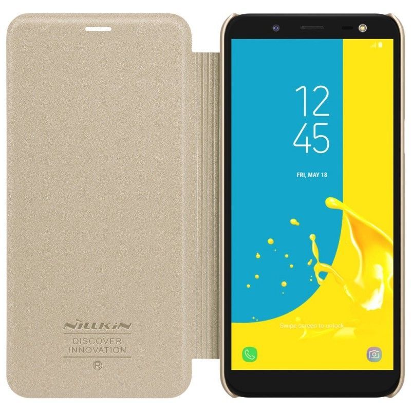 δερματινη θηκη Samsung Galaxy J6 Μαύρο Nillkin σιλικόνης