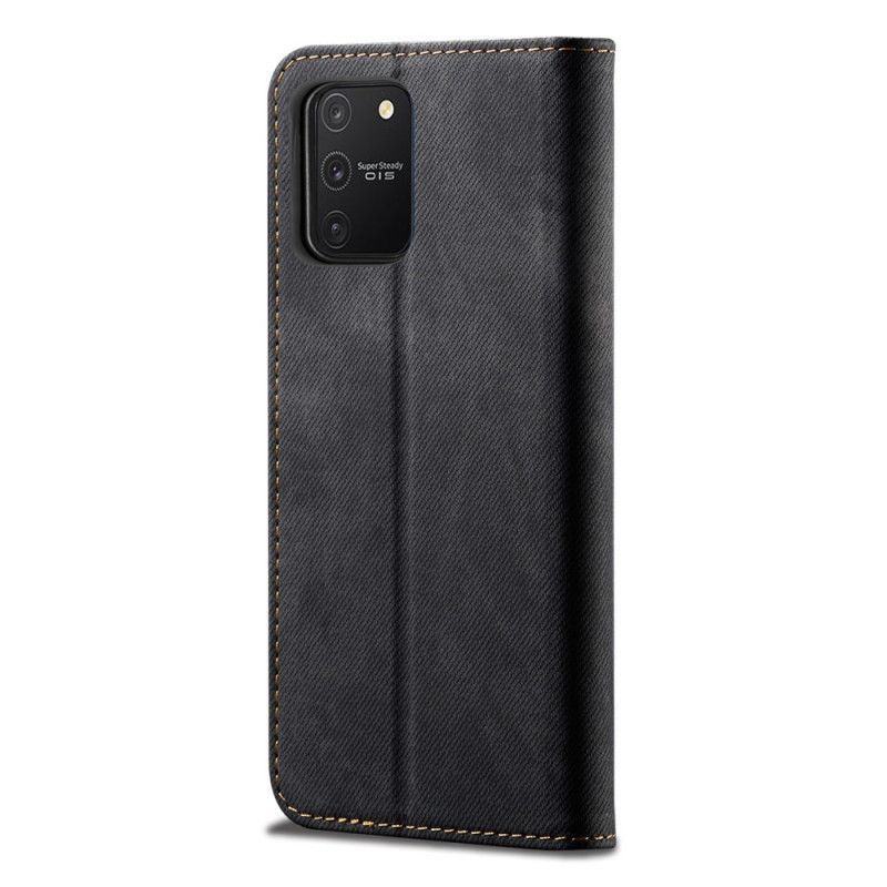 δερματινη θηκη Samsung Galaxy S10 Lite Μαύρο Τζιν Ύφασμα σιλικόνης