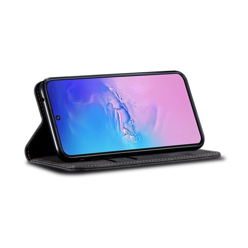 δερματινη θηκη Samsung Galaxy S10 Lite Μαύρο Τζιν Ύφασμα σιλικόνης