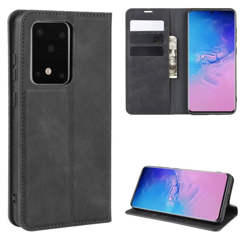 δερματινη θηκη Samsung Galaxy S20 Ultra Μαύρο Δερμάτινο Εφέ Επαγγελματικού Στυλ Πρωτότυπος