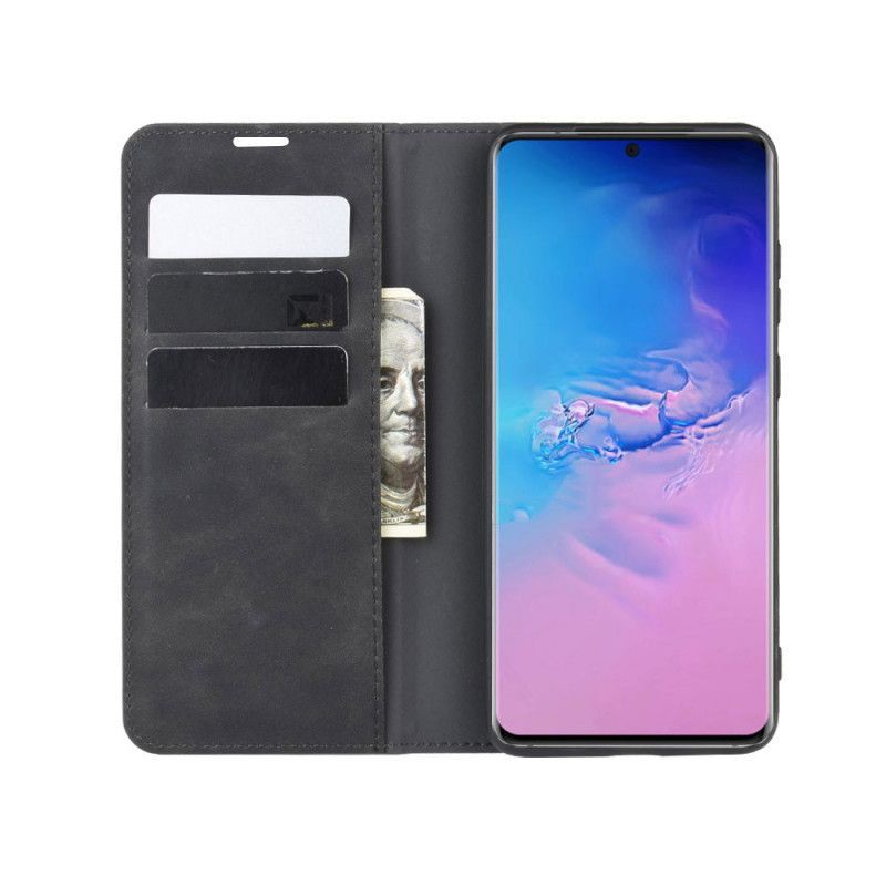 δερματινη θηκη Samsung Galaxy S20 Ultra Μαύρο Δερμάτινο Εφέ Επαγγελματικού Στυλ Πρωτότυπος