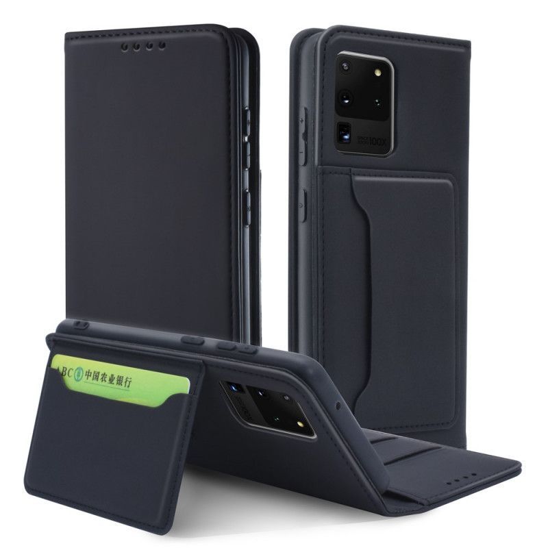 δερματινη θηκη Samsung Galaxy S20 Ultra Μαύρο Θήκη Κάρτας Υποστήριξης