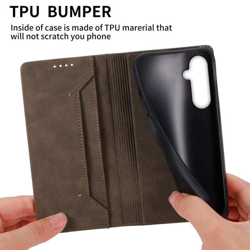 Δερματινη Θηκη Samsung Galaxy S25 5g Δερμάτινο Εφέ Με Μπλοκάρισμα Rfid