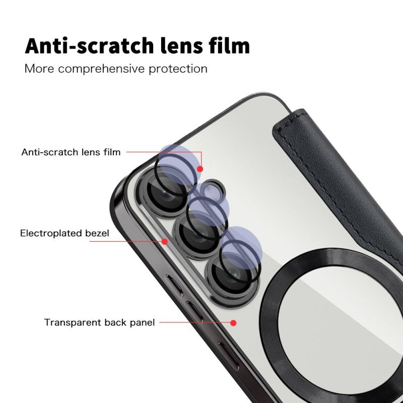 Δερματινη Θηκη Samsung Galaxy S25 5g Δερμάτινο Εφέ Συμβατό Με Magsafe Και Rfid Blocking