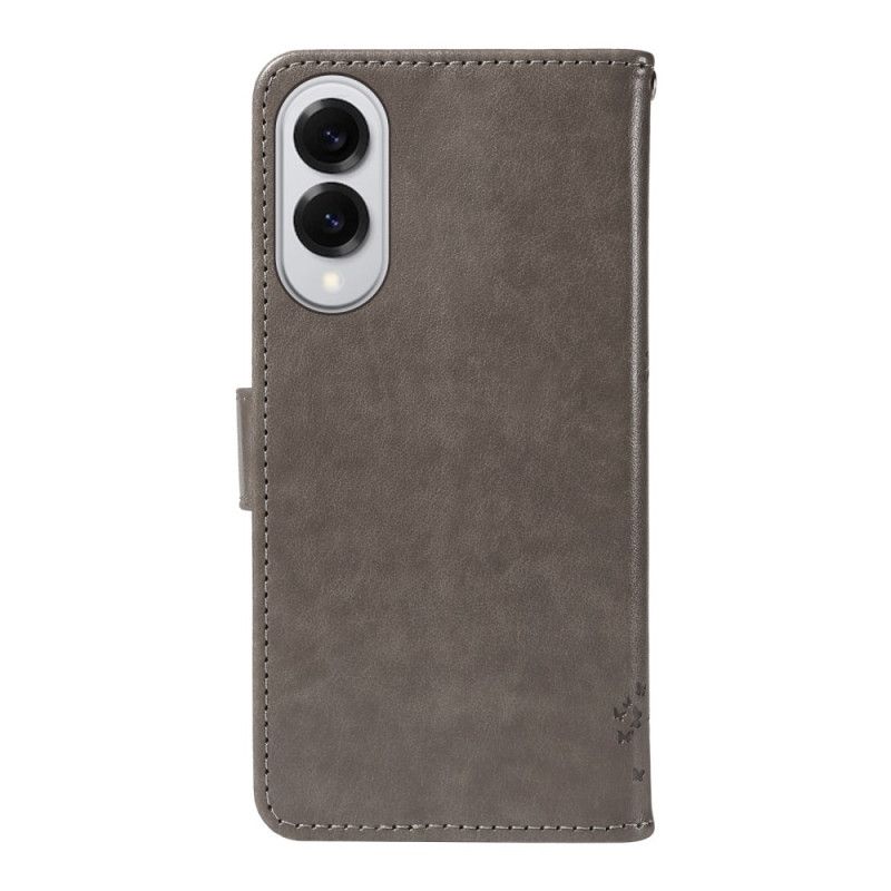 Δερματινη Θηκη Samsung Galaxy S25 5g Edge Δέντρο Και Γάτα Σιλικόνης