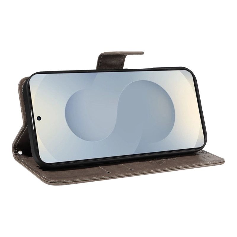 Δερματινη Θηκη Samsung Galaxy S25 5g Edge Δέντρο Και Γάτα Σιλικόνης