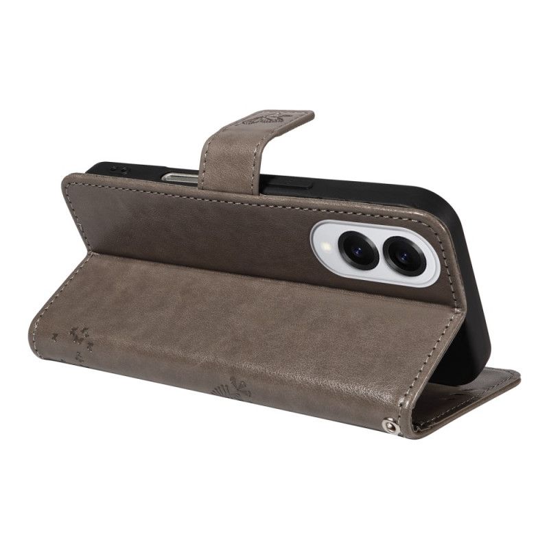 Δερματινη Θηκη Samsung Galaxy S25 5g Edge Δέντρο Και Γάτα Σιλικόνης