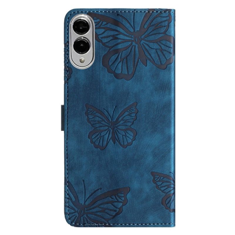 Δερματινη Θηκη Samsung Galaxy S25 5g Edge Εφέ Πεταλούδας Σουέτ