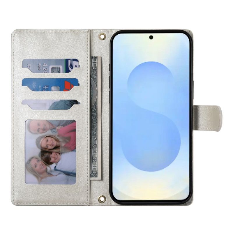 Δερματινη Θηκη Samsung Galaxy S25 5g Edge Καπιτονέ Με Λουράκι Και Λουράκι Ώμου