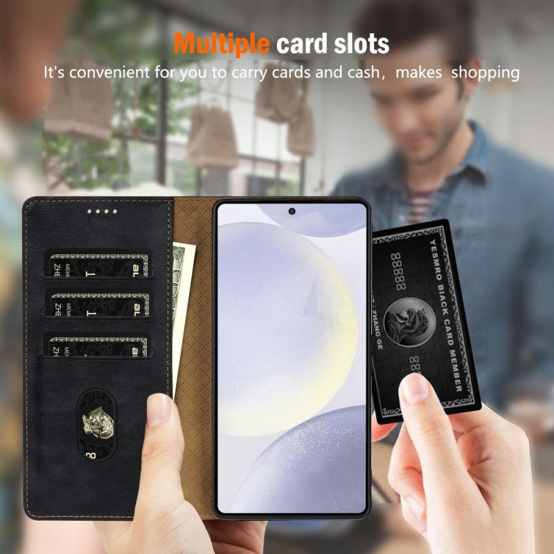 Δερματινη Θηκη Samsung Galaxy S25 5g Edge N.bekus Vintage Στυλ Σιλικόνης