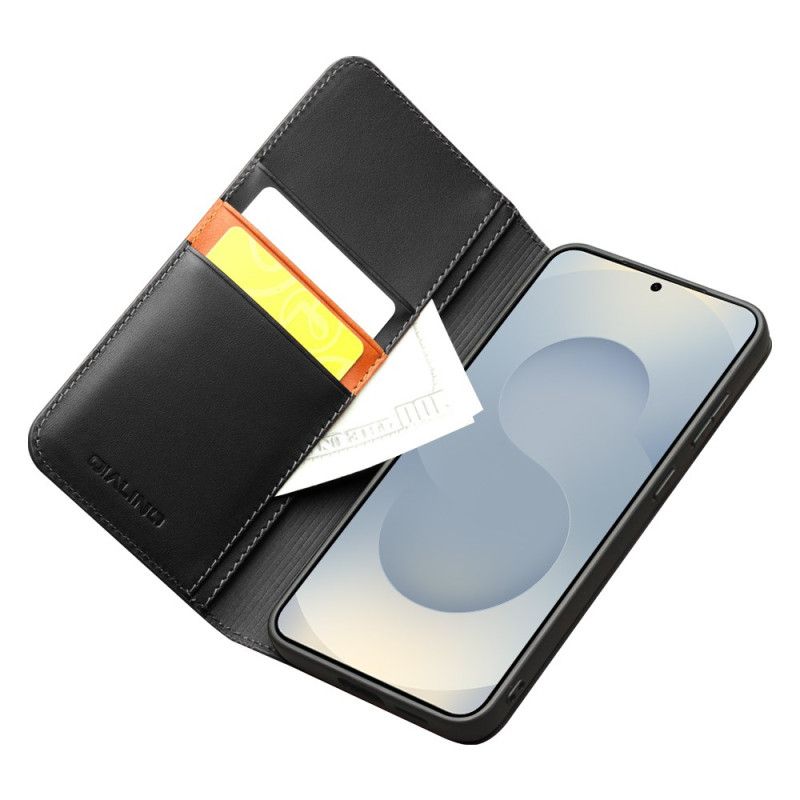 Δερματινη Θηκη Samsung Galaxy S25 5g Edge Πορτοφόλι Prestige Qialino Σιλικόνης